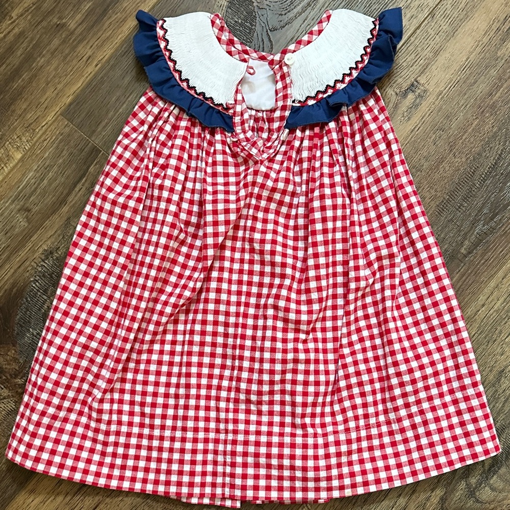 Smocked American Flag Dress - 12 Months - Picture 3 of 3